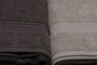 Aucune Juego de 4 toallas de baño - 70 x 140 cm - Blanco, Gris, Gris oscuro, Negro